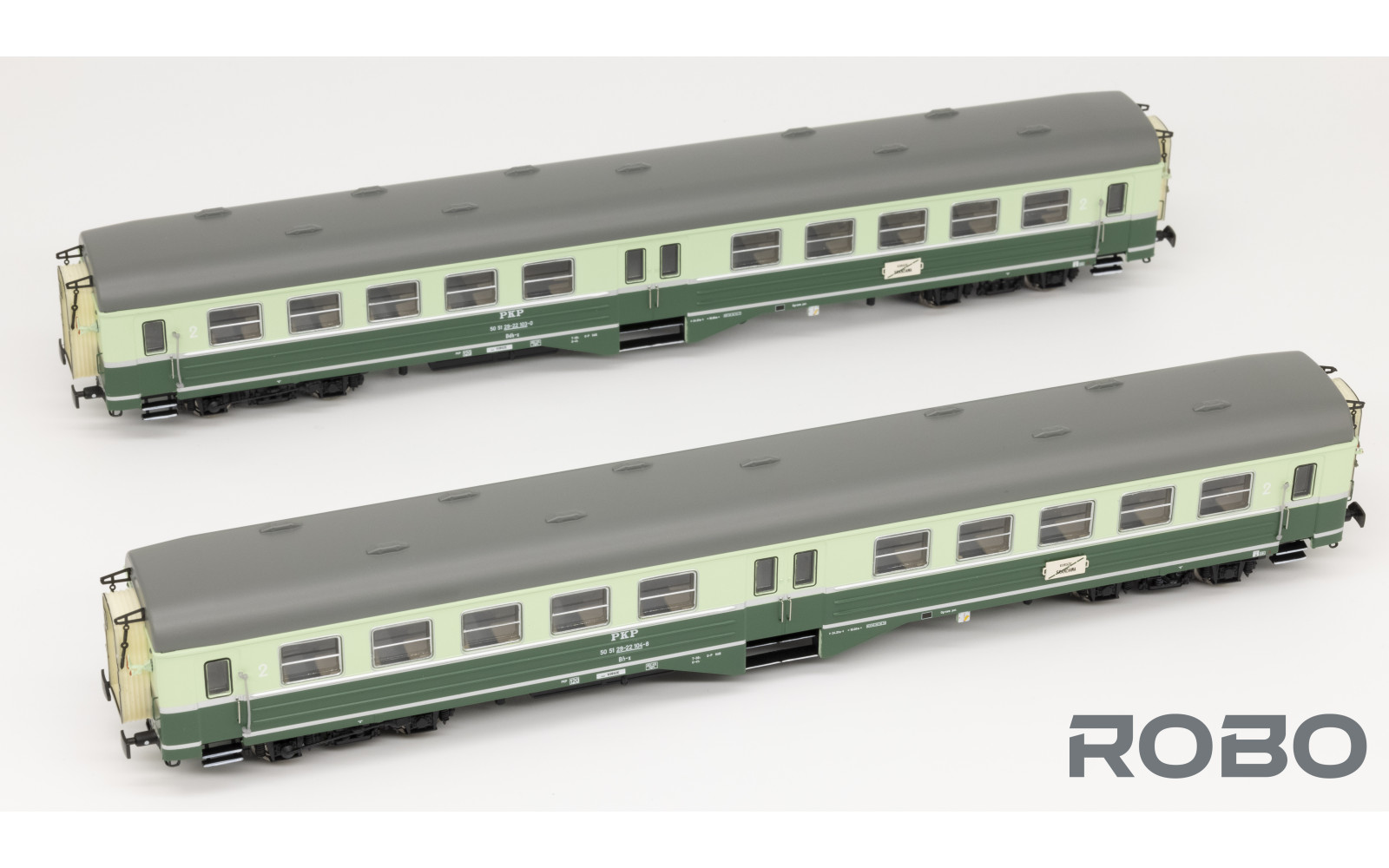 302011 - Set of 2 2nd class wagons, Korsze station - "Ryflak", models with interior lighting