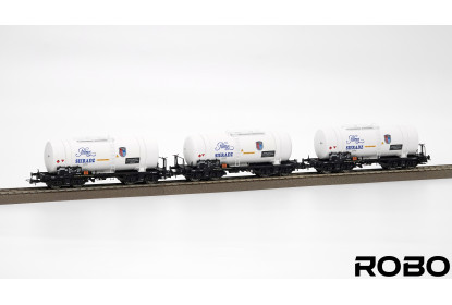 102510 - set of Freight tanker wagons type 406Rb, “POLMOS SIERADZ”, PKP