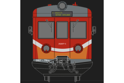 400810 - EN57-716 PolRegio Pomorski Zakład w Gdyni station, model with interior lightning