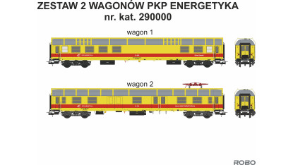 290001 - PKP Energetyka, 2 coaches set, NEW - innovative ROBO 2.0 lighting plate