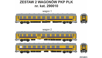 290011 - PKP PLK, 2 coaches set, NEW - innovative ROBO 2.0 lighting plate