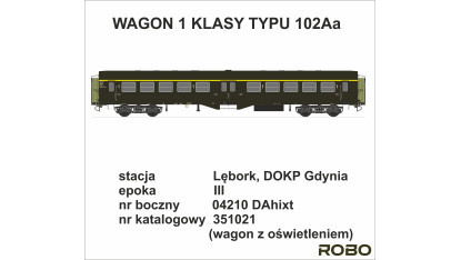 351021- "Ryflak" PKP 1st class, Lębork DOKP Gdynia station, NEW ROBO 2.0 LIGHTING BOARD