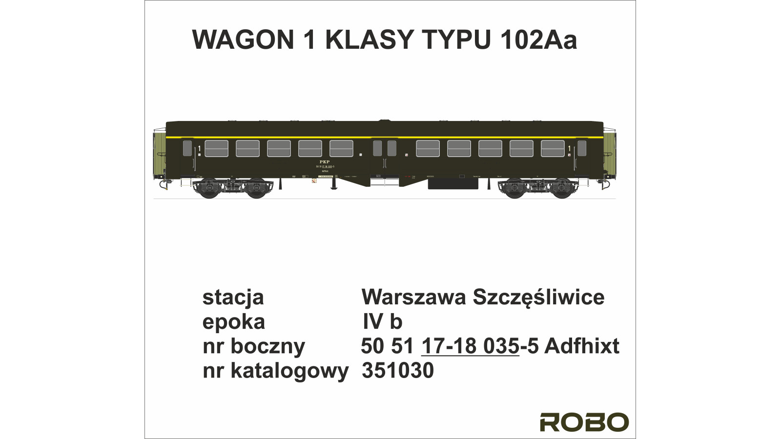 351030 - "Ryflak" PKP 1st class, W-WA SZCZĘŚLIWICE station