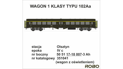 351041 - "Ryflak" PKP 1st class, OLSZTYN GŁ. station, NEW ROBO 2.0 LIGHTING BOARD