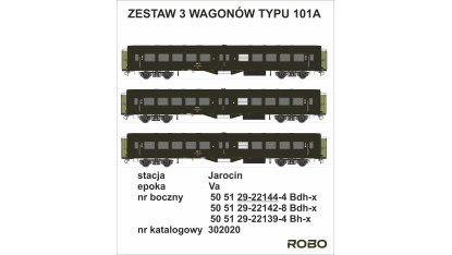 302020 - 3 coaches set, 2nd class, Jarocin station- "Ryflak"