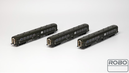 302021 - Set of 3 2nd class coaches, Jarocin station - "Ryflak", NEW ROBO 2.0 LIGHTING BOARD