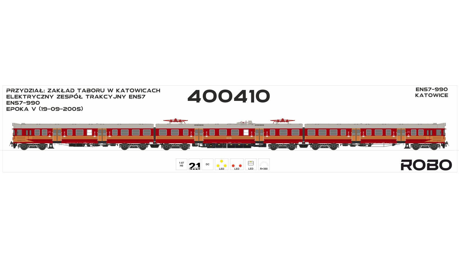 NEW!! 400410DE - EN57-990 Rolling Stock Depot in Katowice, DCC Leo Sound