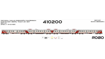 410200 - EN71-017 Zakład Przewozów Pasażerskich Południowa DOKP, wersja analogowa z oświetleniem wnętrza