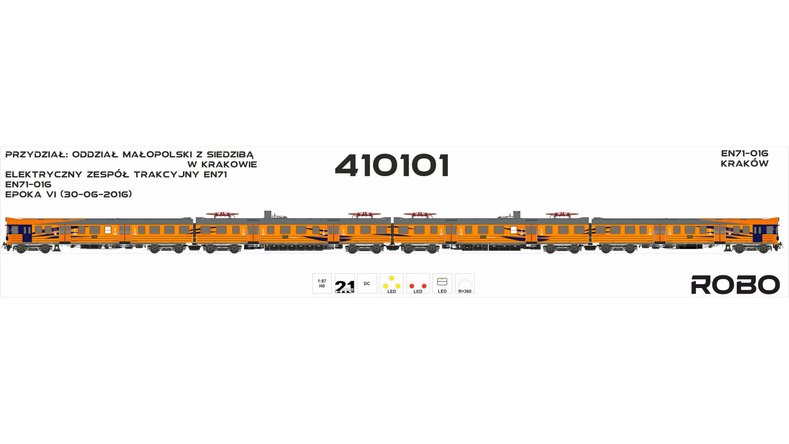 410101 - EN71-016 POLREGIO "TIGER, Analog version with interior lightning