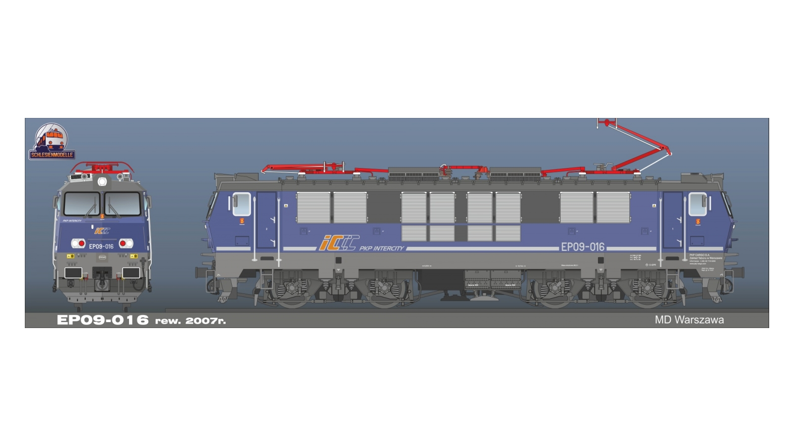 SM109008 Schlesienmodelle - PKP Cargo EP09-016 – Zakład Taboru w Warszawie, wersja analogowa