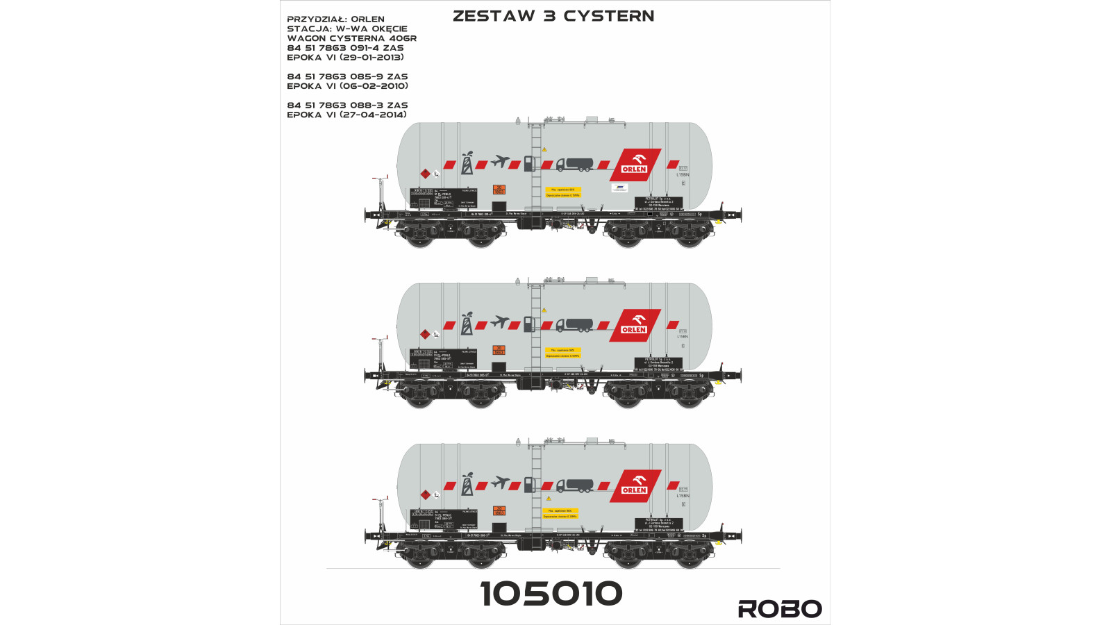 105010 - ORLEN 406R - zestaw 3 cystern