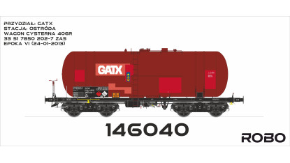 146040 - Freight tanker wagons type 406R GATX, station Ostróda