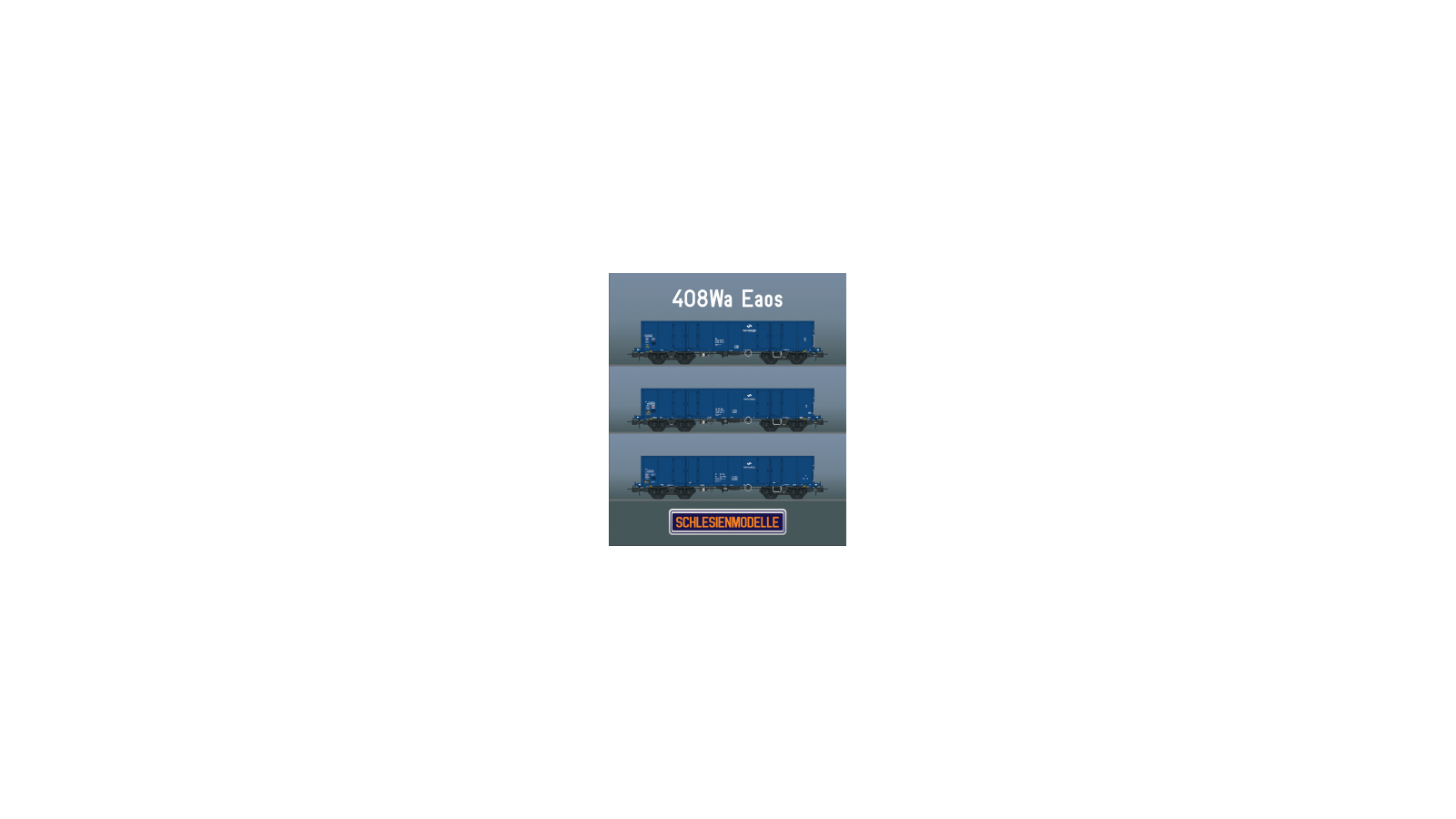 SM408050 Schlesienmodelle - PKP Cargo 408Wa - set II - zestaw 3 wagonów
