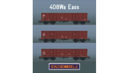 SM408002 Schlesienmodelle - PKP Cargo 408Wa - set III - set of 3 wagons