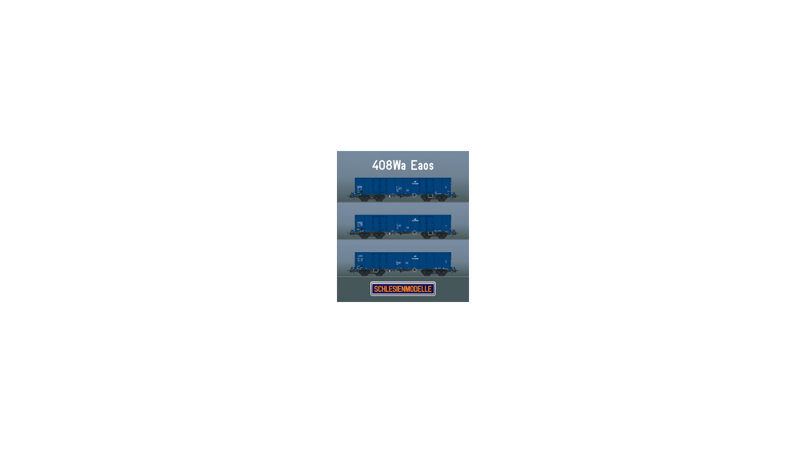 SM408051 Schlesienmodelle - PKP Cargo 408Wa - set IV - zestaw 3 wagonów